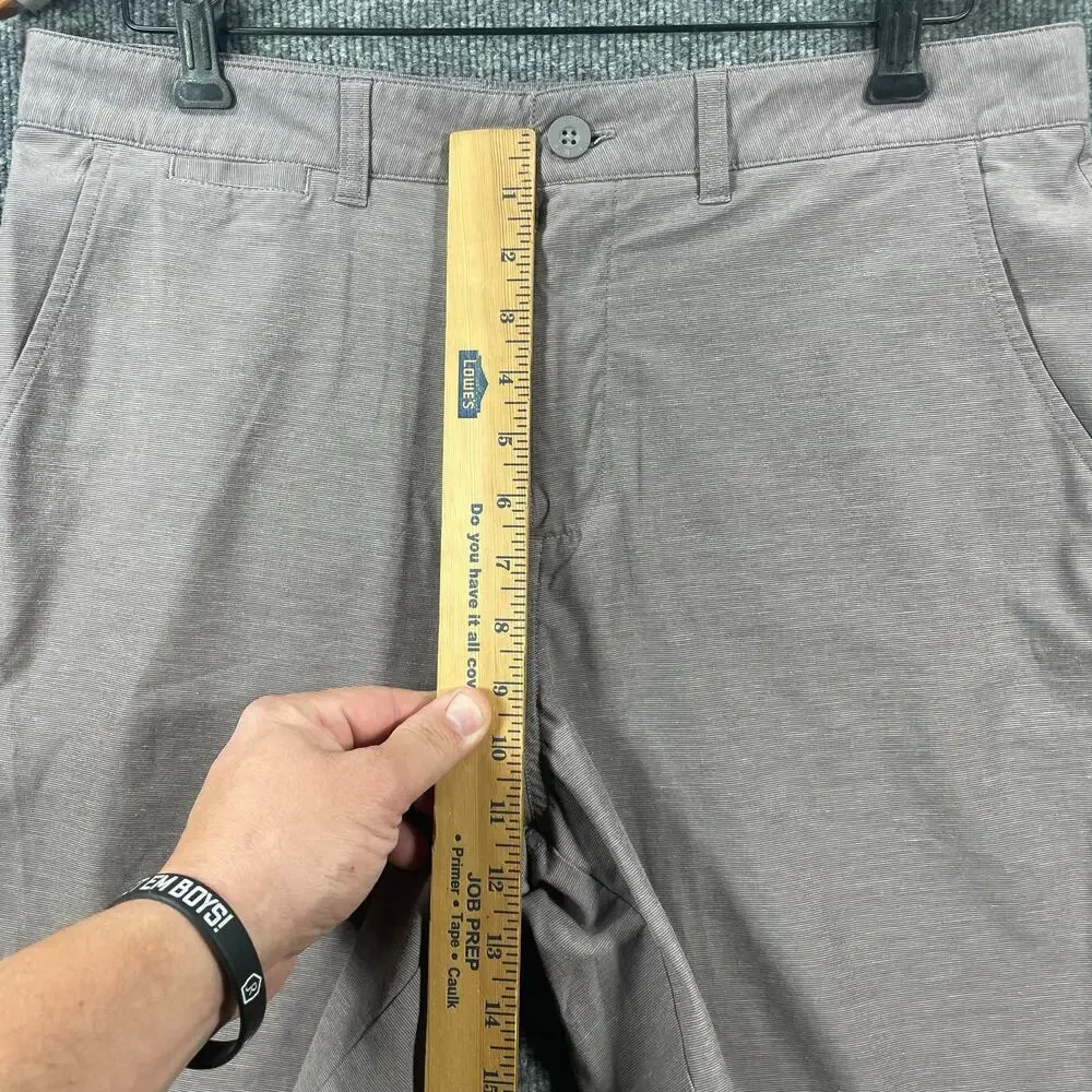 Johnnie-O Performance Wyatt Golf Shorts Men's 33 Light Grey/Steel Wicking Active